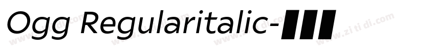 Ogg Regularitalic字体转换